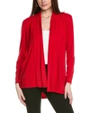 Vince Camuto Open Front Cardigan In Red