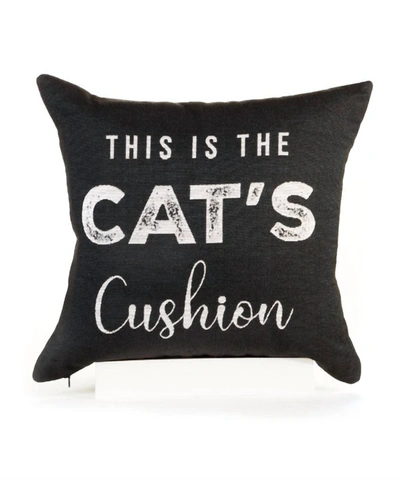 Giftcraft Cats Cushion In Black