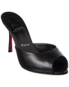 Christian Louboutin Me Dolly Napa Red Sole Slide Sandals In Black