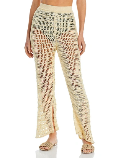 Haight Olivia Womens Crochet Pants Cover-up In Yellow
