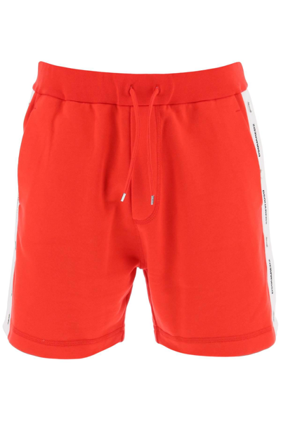 DSQUARED2 DSQUARED2 BURBS SWEATSHORTS WITH LOGO BANDS