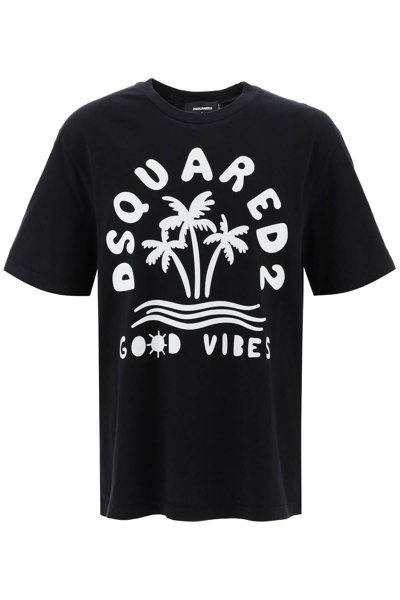 DSQUARED2 DSQUARED2 T SHIRT WITH LOGO PRINT