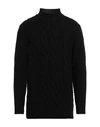Filippo De Laurentiis Man Turtleneck Black Size 46 Merino Wool