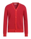 MAJESTIC MAJESTIC FILATURES MAN CARDIGAN RED SIZE M WOOL, CASHMERE