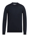 Woolrich Man Sweater Midnight Blue Size Xl Virgin Wool In Blue