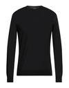 Woolrich Man Sweater Black Size Xl Virgin Wool In Black
