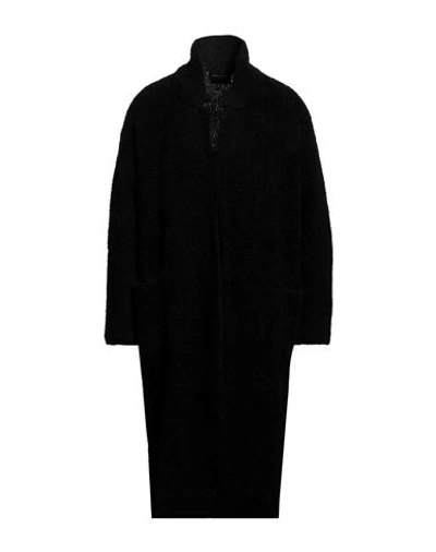 Roberto Collina Man Cardigan Black Size 38 Mohair Wool, Nylon, Wool