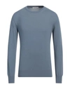 Alpha Studio Man Sweater Pastel Blue Size 44 Cashmere