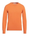 Alpha Studio Man Sweater Orange Size 46 Cashmere