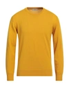Alpha Studio Man Sweater Ocher Size 44 Cashmere In Yellow