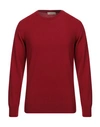 Alpha Studio Man Sweater Garnet Size Xl Viscose, Nylon, Wool, Cashmere In Red