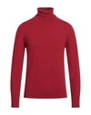 Alpha Studio Man Turtleneck Brick Red Size 44 Cashmere