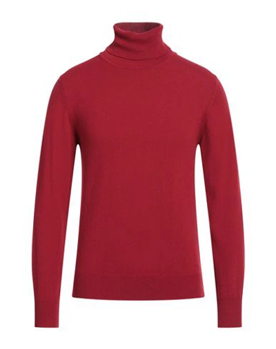 Alpha Studio Man Turtleneck Brick Red Size 44 Cashmere