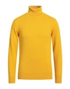 Alpha Studio Man Turtleneck Ocher Size 44 Cashmere In Yellow