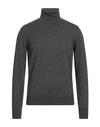 Alpha Studio Man Turtleneck Lead Size 46 Merino Wool In Grey