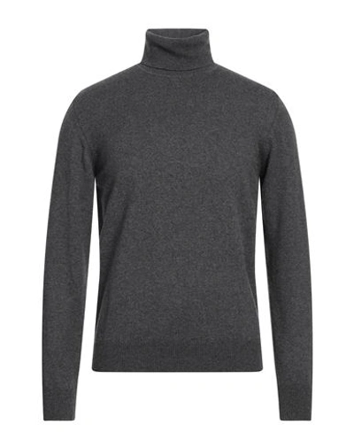 Alpha Studio Man Turtleneck Lead Size 46 Merino Wool In Grey