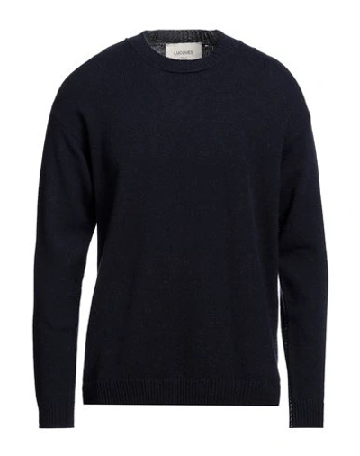 Lucques Man Sweater Midnight Blue Size 44 Cashmere In Black