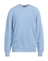 Arovescio Man Sweater Sky Blue Size 46 Merino Wool, Cashmere