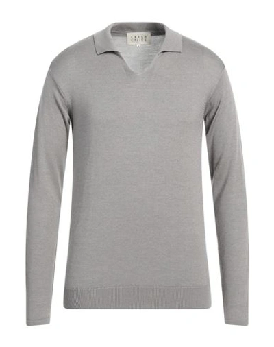 Cesar Casier Man Sweater Grey Size S Merino Wool, Silk