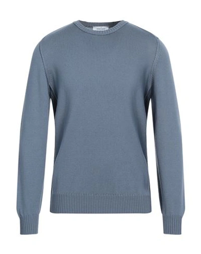 Gran Sasso Man Sweater Slate Blue Size 40 Virgin Wool