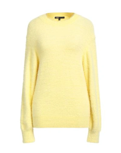 Maje Woman Sweater Yellow Size 2 Polyamide, Elastane