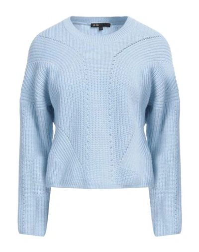 Maje Woman Sweater Sky Blue Size 2 Wool, Polyamide