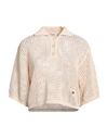 Sandro Woman Sweater Beige Size 2 Cotton