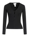 Vicolo Woman Cardigan Black Size Onesize Viscose, Polyester