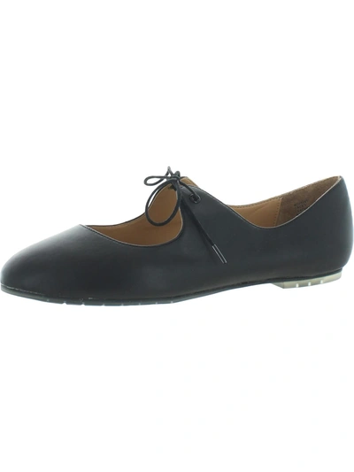 Me Too Cacey Womens Leather Slip On Mary Janes In Black