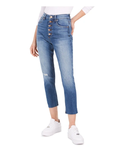 Sts Blue Alicia Womens High Rise Distressed Mom Jeans In Blue
