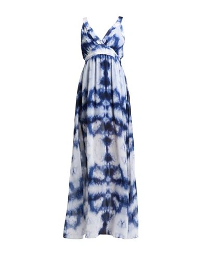 Cristinaeffe Woman Maxi Dress Blue Size L Polyester In Blue