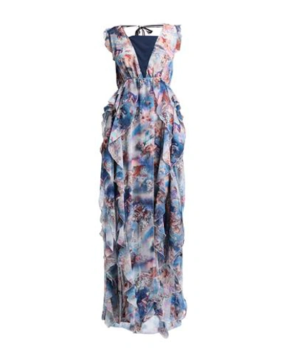 Frankie Morello Woman Maxi Dress Sky Blue Size 4 Polyester