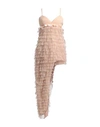 NORA BARTH NORA BARTH WOMAN MINI DRESS SAND SIZE 6 POLYESTER, ELASTANE