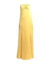 Actualee Woman Maxi Dress Ocher Size 10 Polyester In Yellow