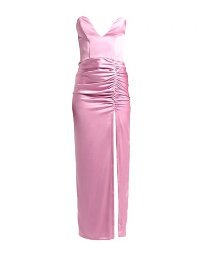 Actualee Woman Maxi Dress Pink Size 8 Polyester