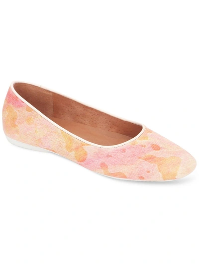 Gentle Souls By Kenneth Cole Eugene Travel Womens Suede Slip On Ballet Flats In Multi