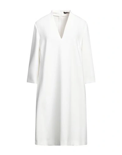 Windsor . Woman Midi Dress White Size 12 Polyester, Viscose, Elastane