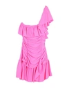 House Of Amen Woman Mini Dress Fuchsia Size 6 Polyamide, Elastane In Pink