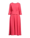 Luis Civit Woman Midi Dress Magenta Size 14 Polyester, Polyurethane