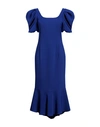 Luis Civit Woman Midi Dress Blue Size 6 Polyester, Polyurethane