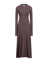 Bite Studios Woman Maxi Dress Dark Brown Size L Viscose, Polyester, Elastane In Brown