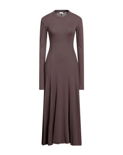 Bite Studios Woman Maxi Dress Dark Brown Size S Viscose, Polyester, Elastane