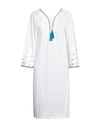 Pitusa Woman Midi Dress White Size Onesize Cotton, Polyester
