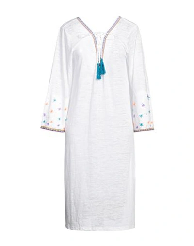 Pitusa Woman Midi Dress White Size Onesize Cotton, Polyester