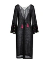 Pitusa Woman Midi Dress Black Size Onesize Cotton, Polyester