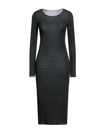 Brand Unique Woman Midi Dress Dark Green Size 1 Viscose, Polyamide, Elastane, Cashmere