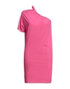 IRO IRO WOMAN MINI DRESS FUCHSIA SIZE M COTTON