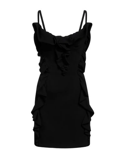 Del Core Woman Mini Dress Black Size 4 Viscose, Acetate, Silk