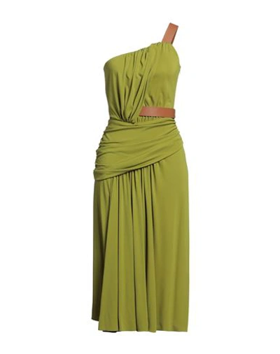 Alberta Ferretti Woman Midi Dress Sage Green Size 6 Viscose