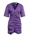 Sandro Woman Mini Dress Purple Size 10 Polyester In Purple